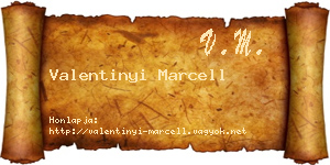 Valentinyi Marcell névjegykártya