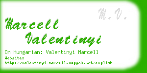 marcell valentinyi business card